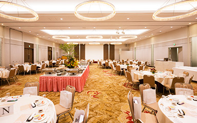 最新の機能を備えた宴会場